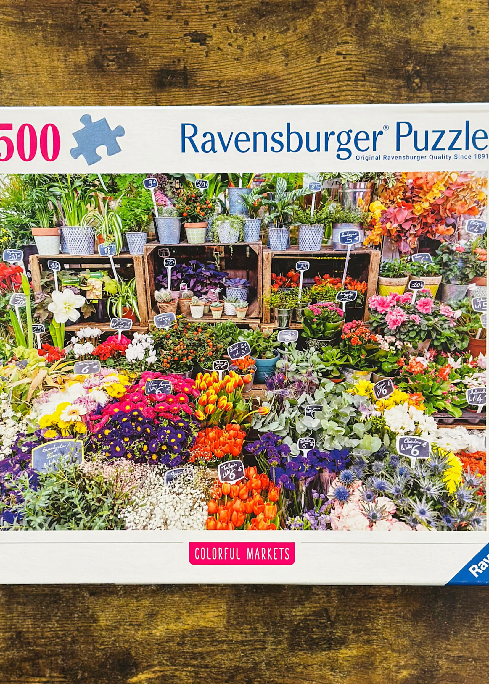 Ravensburger Puzzle - Flower Market, France (Colorful Markets) 500 Pc.