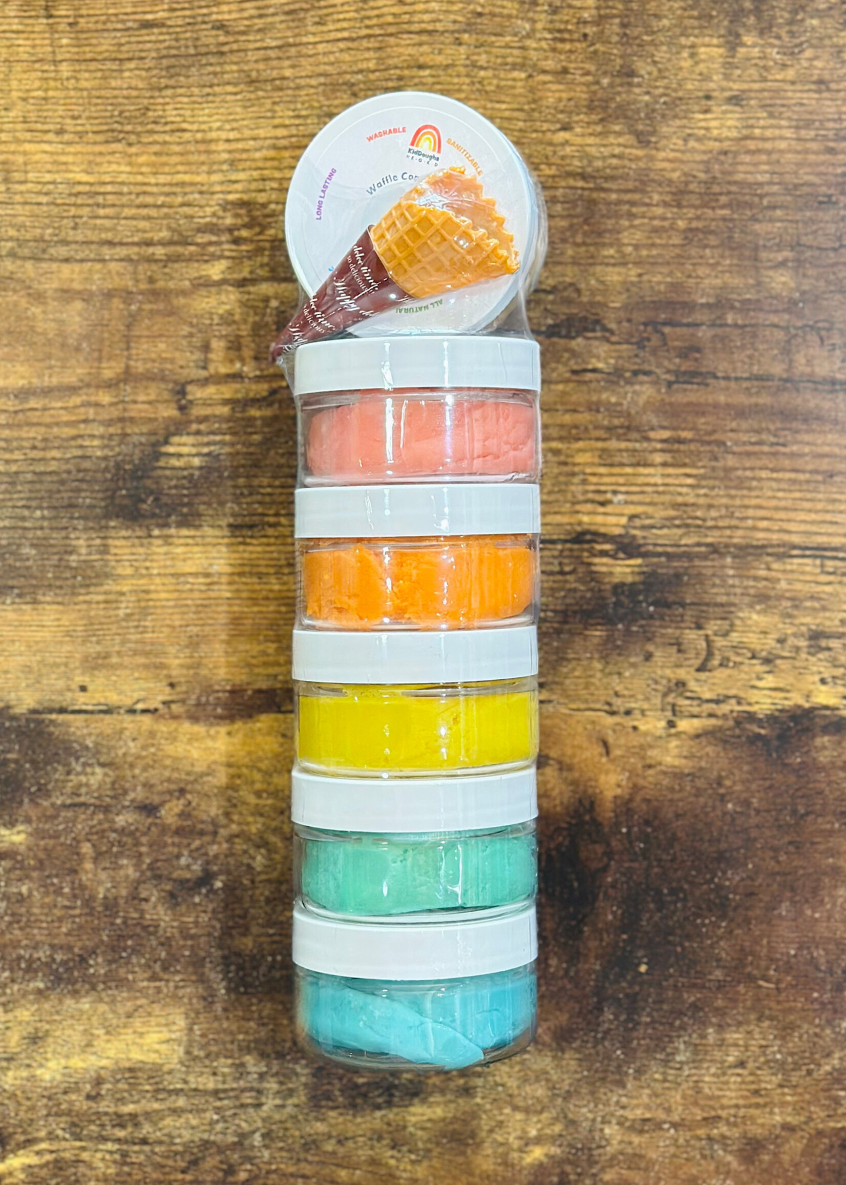 Earth Grown KidDoughs Mini KidDough Rainbow Kit (Ice Cream)
