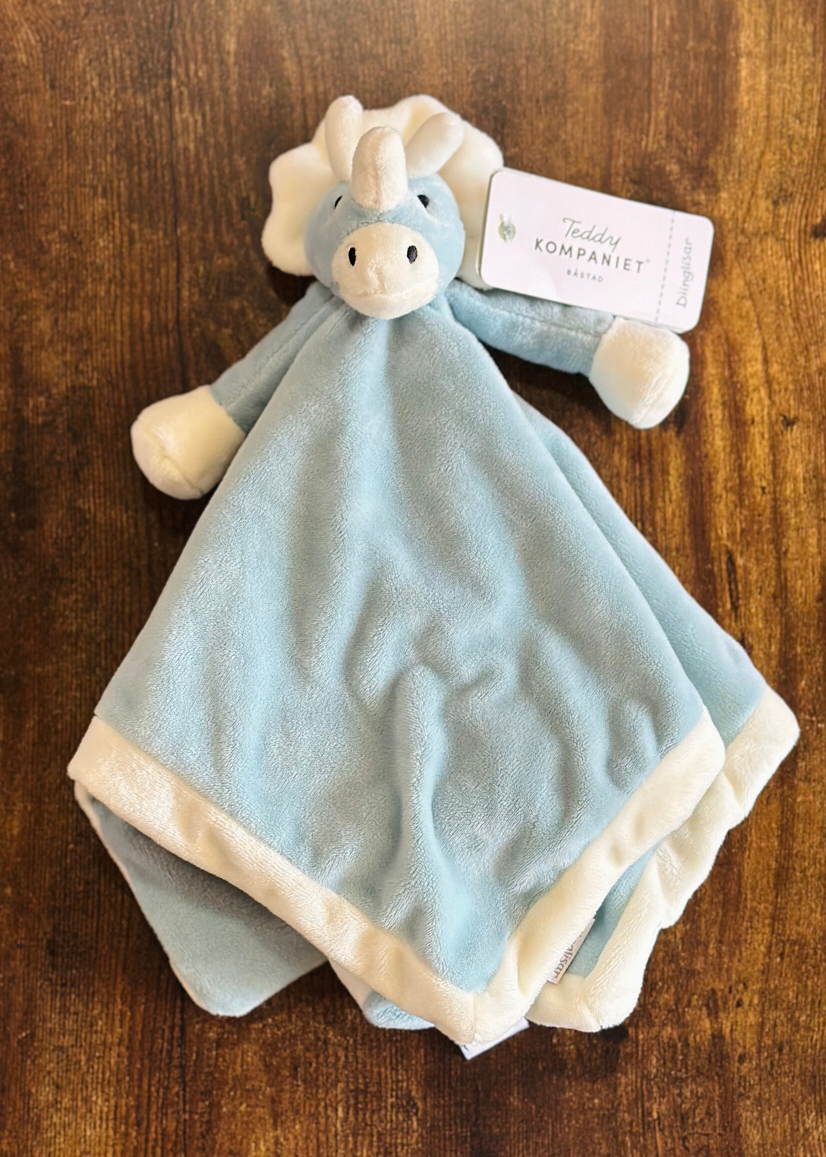 Tri-Action Toys Blanky - Dino (Teal) 10” Long