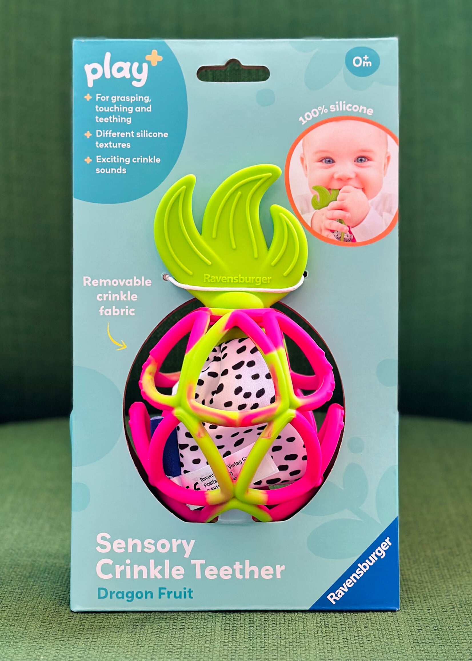 Ravensburger Sensory Crinkle Teether (Dragon Fruit)
