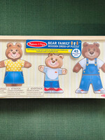 Melissa & Doug Wooden Bear Family Dress-Up Puzzle