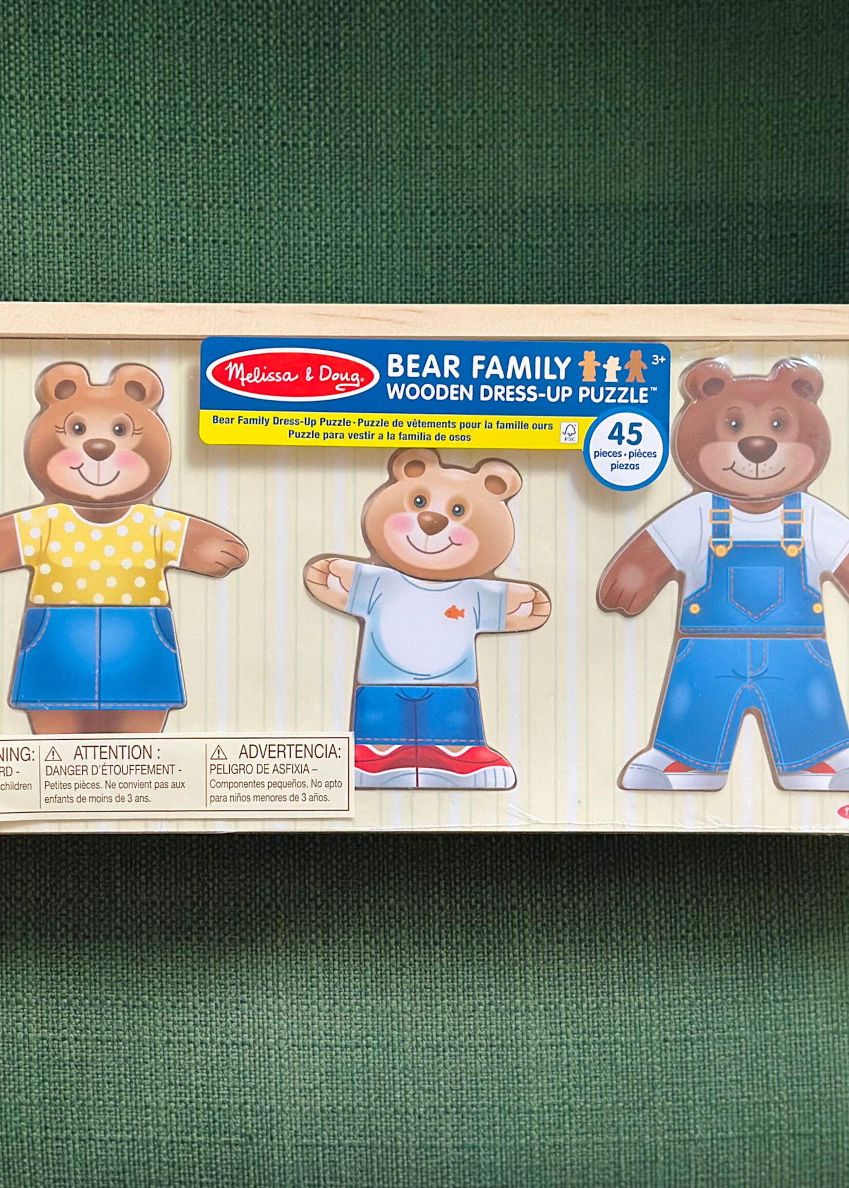 Melissa & Doug Wooden Bear Family Dress-Up Puzzle