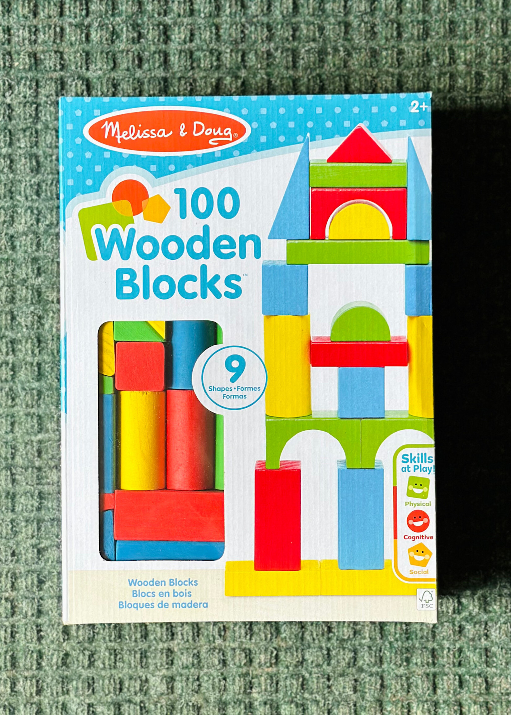Melissa & Doug 100 Wooden Blocks Set