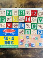 Melissa & Doug Wooden ABC/123  Blocks
