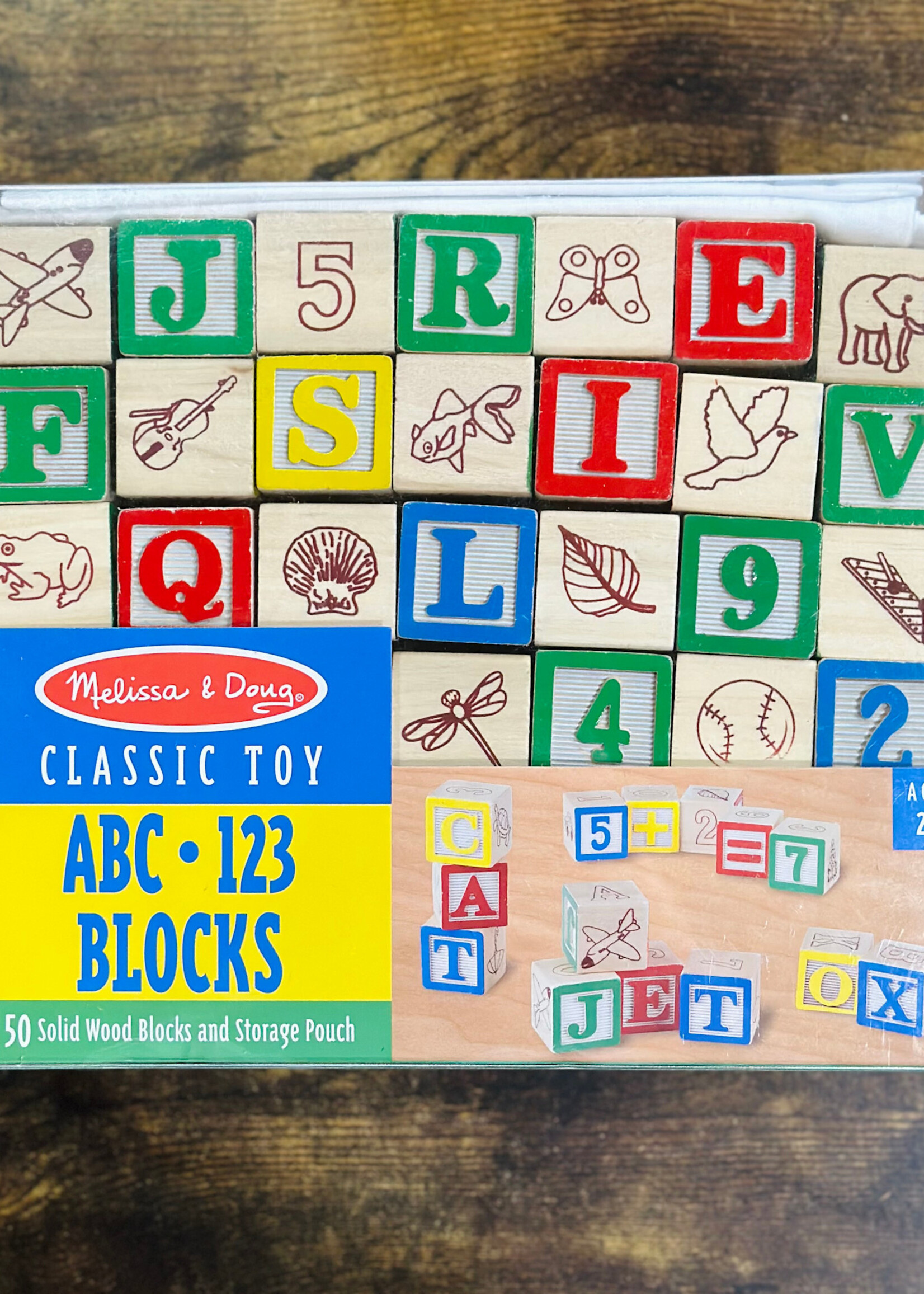 Melissa & Doug Wooden ABC/123  Blocks
