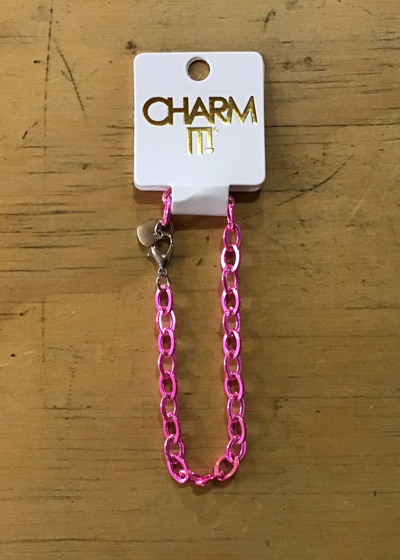 Charm It! Charm It! - Pink Chain Bracelet