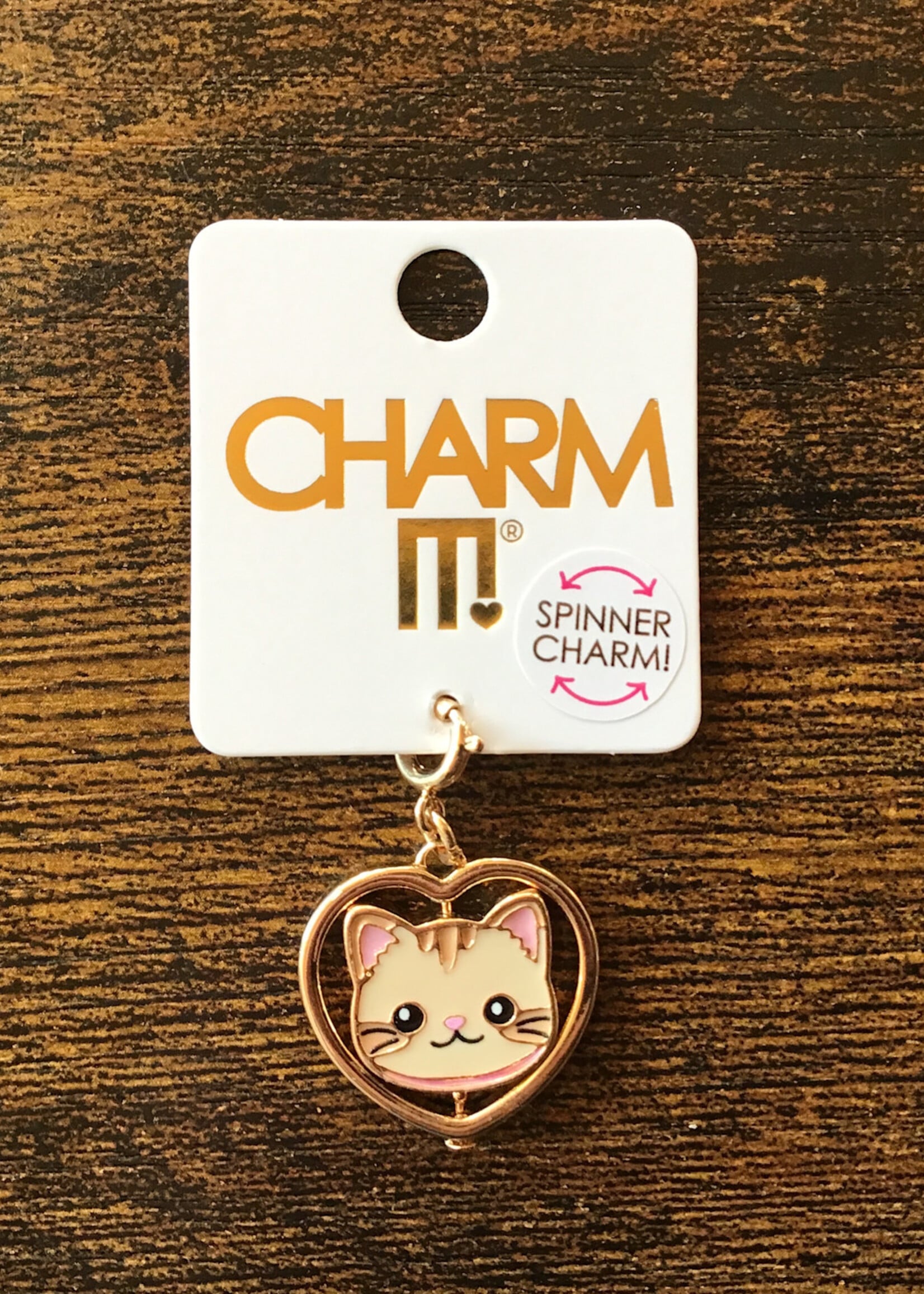 Charm It! Charm It! - Gold Cat & Dog Spinner Charm