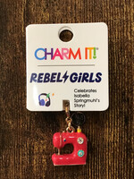 Charm It! Charm It! - Gold Rebel Girls Sewing Machine Charm