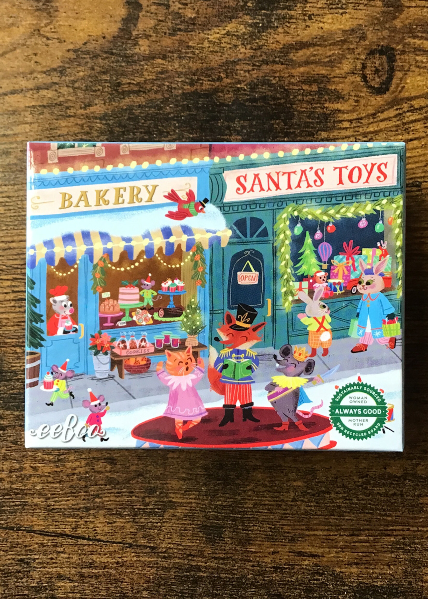 eeBoo Puzzle - Christmas Shops (Christmas Village Mini Puzzle) 36 Pc.