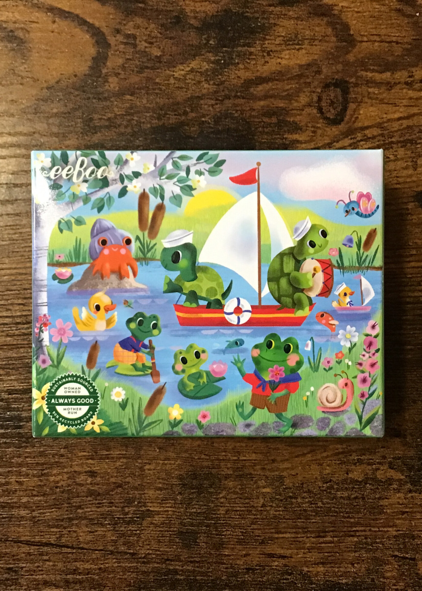 eeBoo Puzzle - Pets at the Pond (Pets Mini Puzzle) 36 Pc.