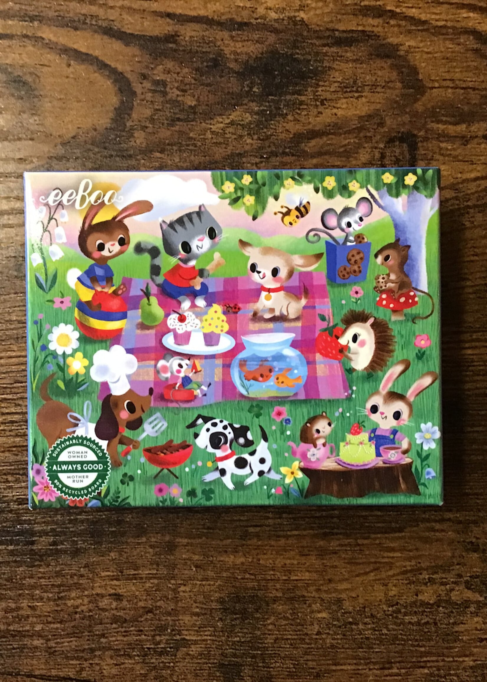 eeBoo Puzzle - Pet Picnic (Pets Mini Puzzle) 36 Pc.