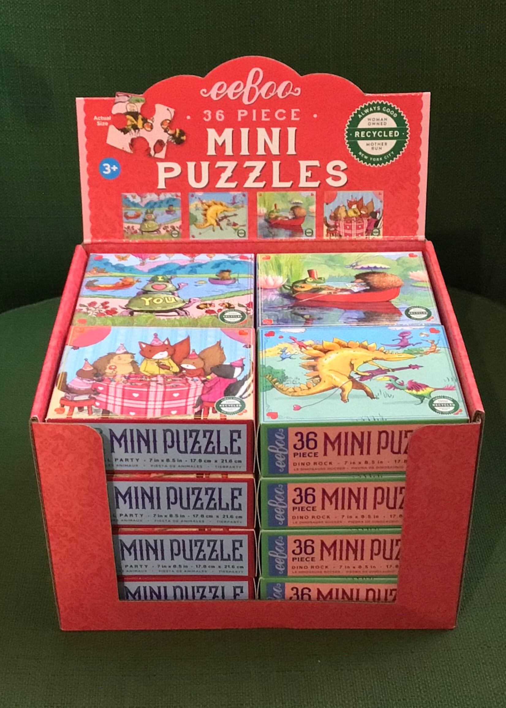 eeBoo Puzzle - Dino Rock (Valentine Mini Puzzle) 36 Pc.