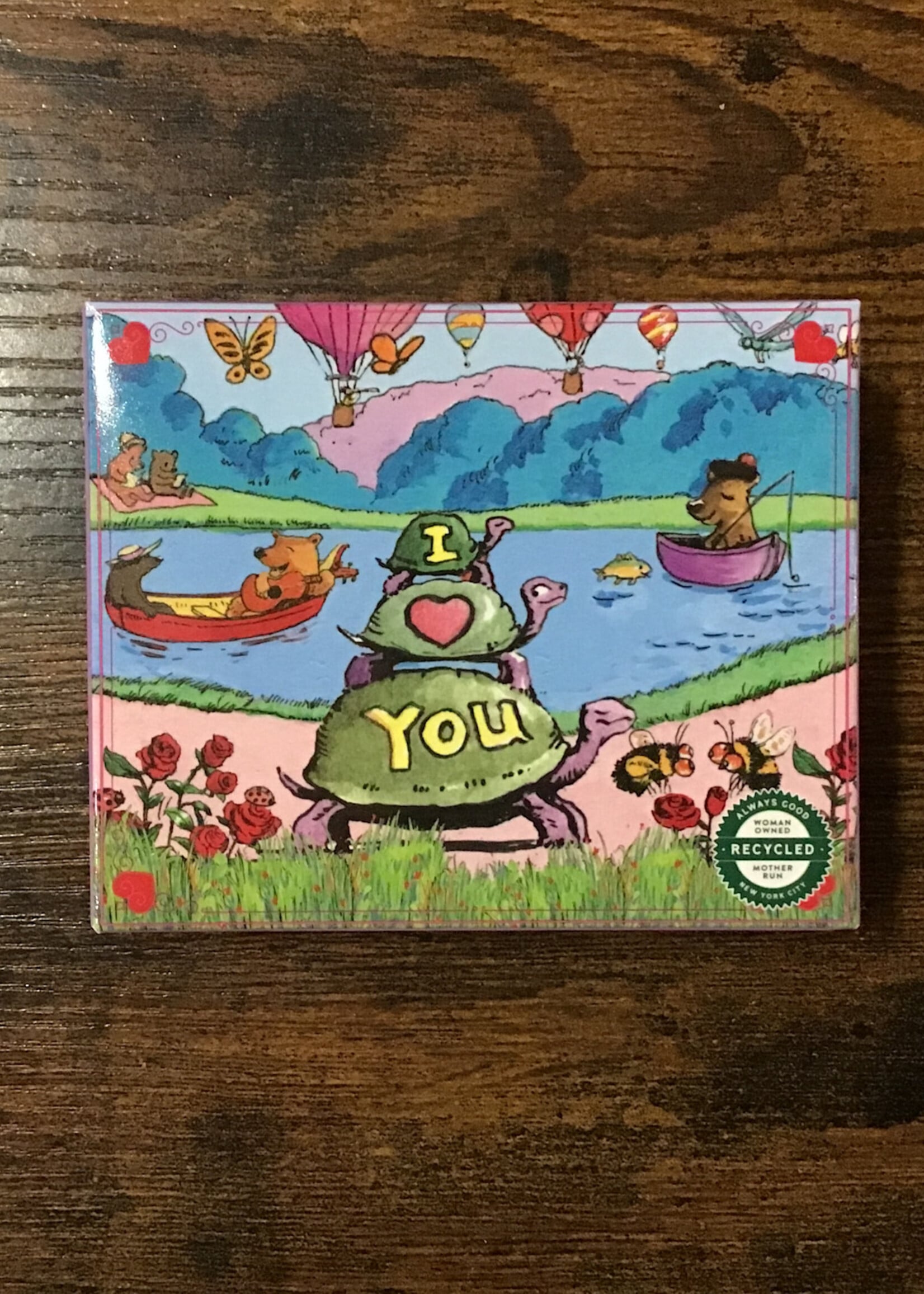 eeBoo Puzzle - I Love Turtles (Valentine Mini Puzzle) 36 Pc.