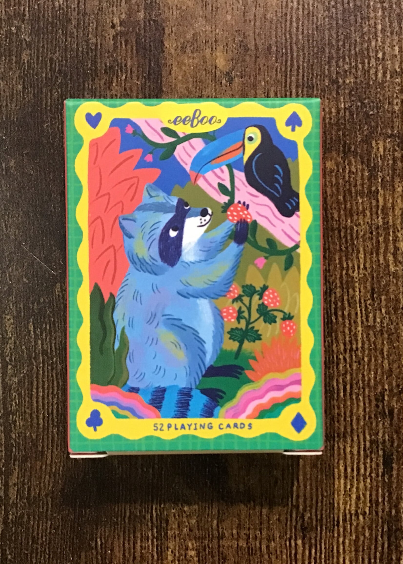 eeBoo Playing Cards - Racoon and Toucan (Walsh Tiny Cards)