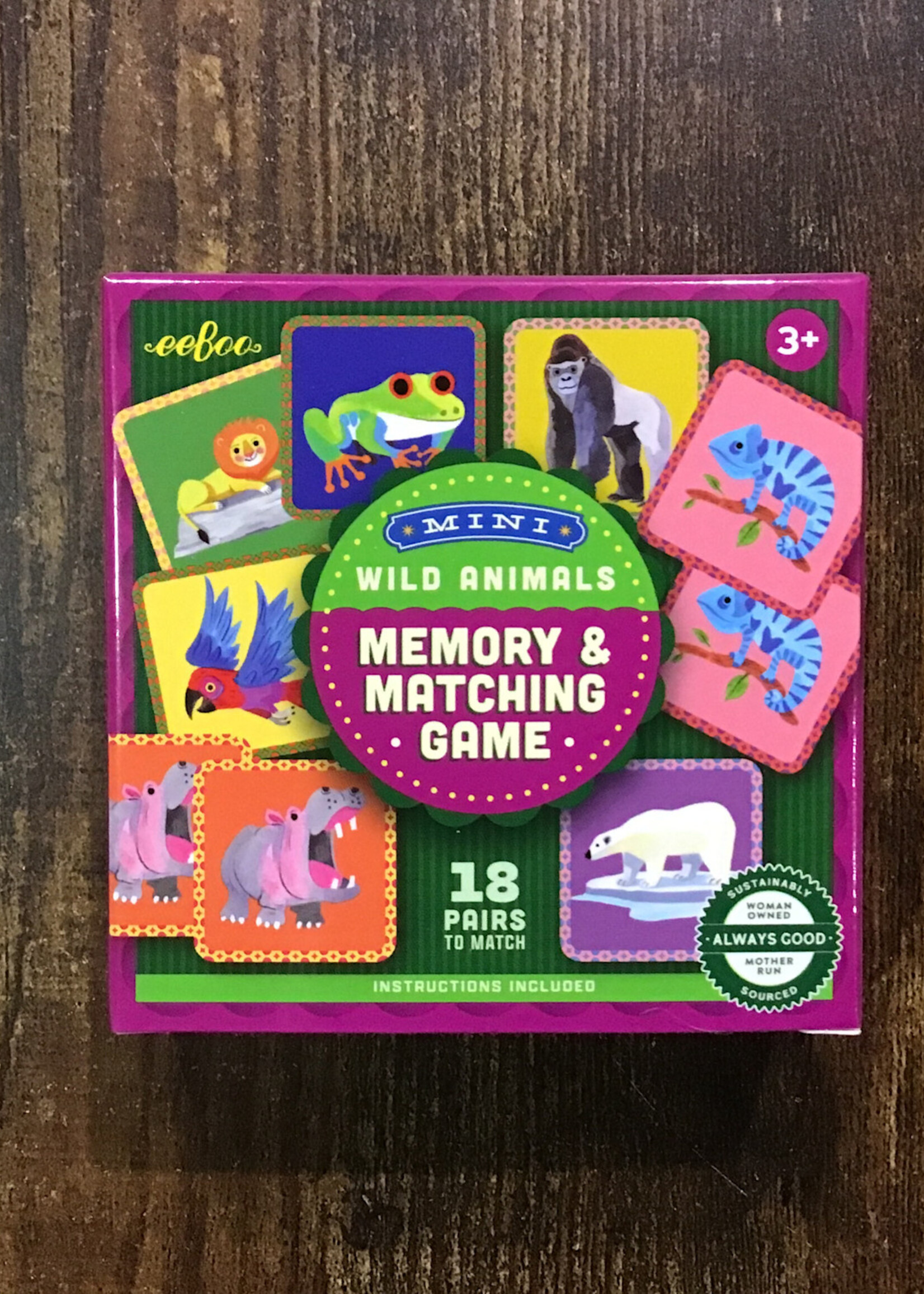 eeBoo Mini Wild Animals (Memory & Matching Game)