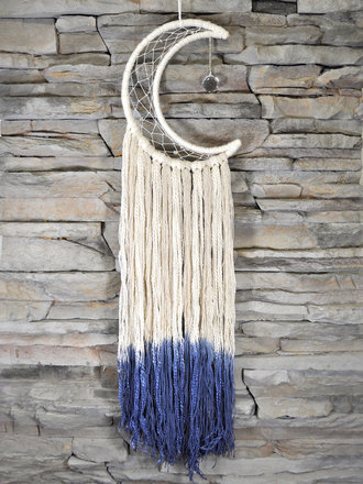 Blue Crystal Moon Dreamcatcher Blue Crystal Moon Dreamcatcher