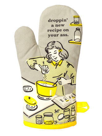 Blue Q "Droppin' a New Recipe" Oven Mitt Blue Q "Droppin' a New Recipe" Oven Mitt