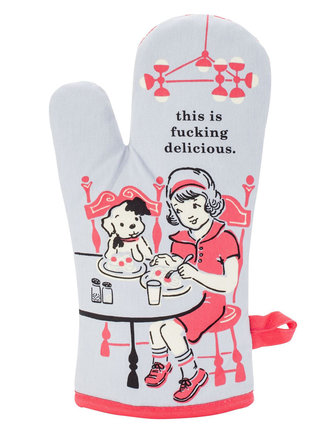 Blue Q "This is F'ing Delicious" Oven Mitt Blue Q "This is F'ing Delicious" Oven Mitt