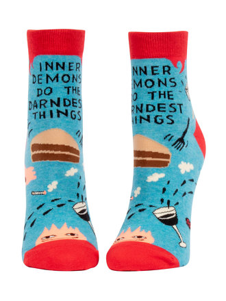 Blue Q "Inner Demons" Women's Ankle Socks Blue Q "Inner Demons" Women's Ankle Socks