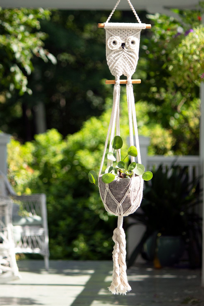 Macrame Plant Hanger - Owl