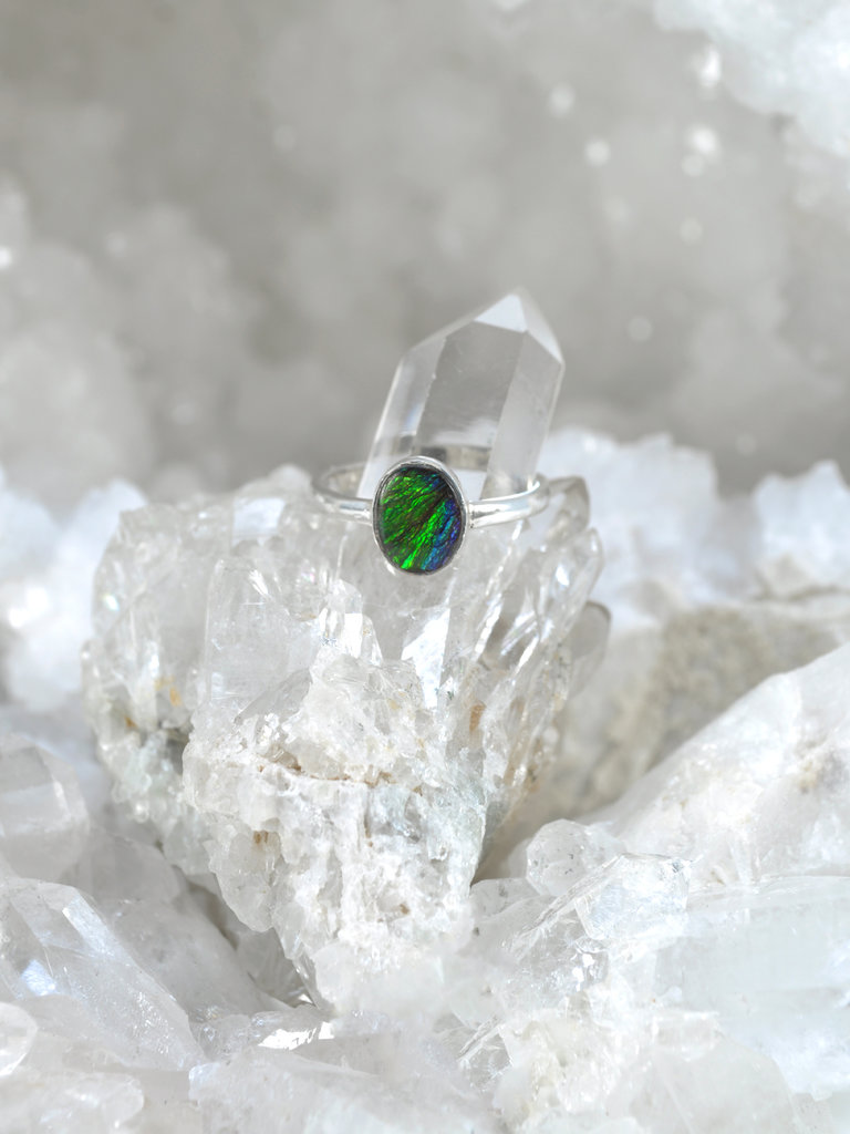 Opal Doublet Sterling Ring