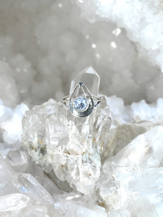 Geometric Howlite Sterling Ring Geometric Howlite Sterling Ring
