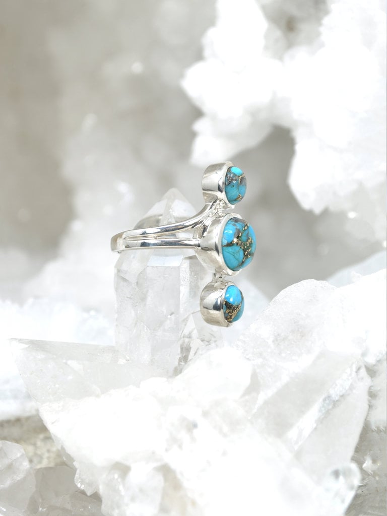 Triple Turquoise Sterling Ring