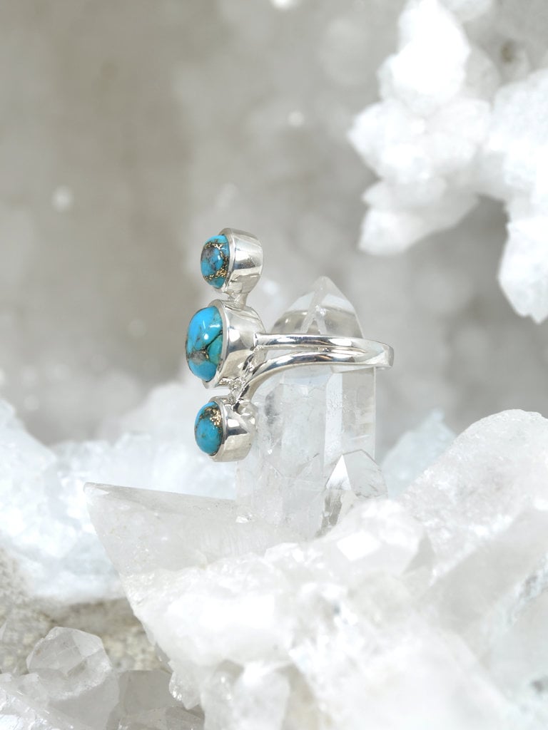 Triple Turquoise Sterling Ring