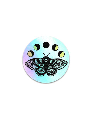 Holographic Moth + Moons Sticker Holographic Moth + Moons Sticker