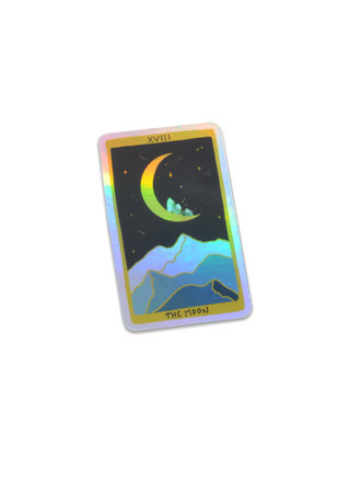 Holographic Moon Tarot Sticker Holographic Moon Tarot Sticker