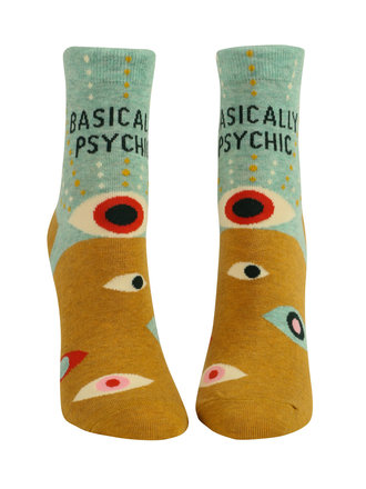 Blue Q "Basically Psychic" Women's Ankle Socks Blue Q "Basically Psychic" Women's Ankle Socks