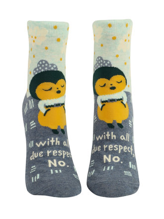 Blue Q "All Due Respect" Women's Ankle Socks Blue Q "All Due Respect" Women's Ankle Socks