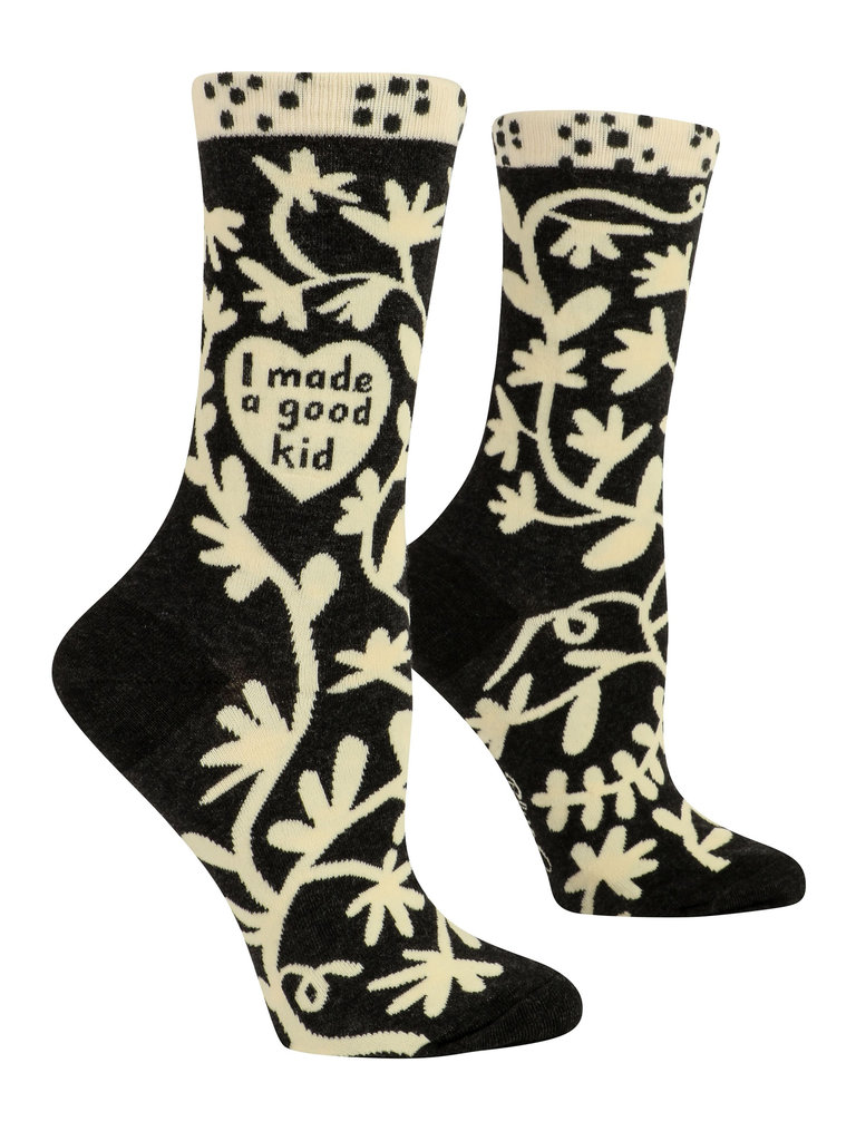 Blue Q "I Made a Good Kid" Women's Crew Socks