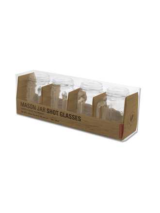 Kikkerland Mason Jar Shot Glass Set Kikkerland Mason Jar Shot Glass Set