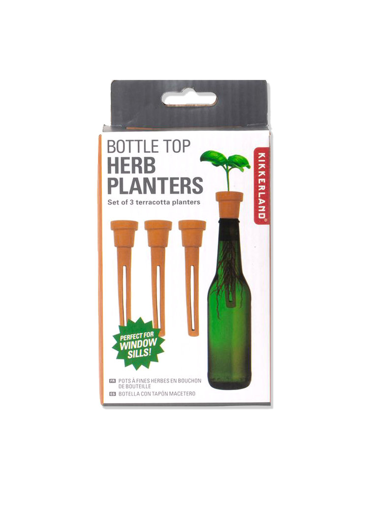 Kikkerland Bottle Top Herb Planter