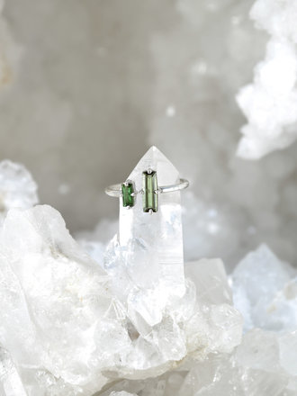Gemstone Baguette Wrap Ring Gemstone Baguette Wrap Ring
