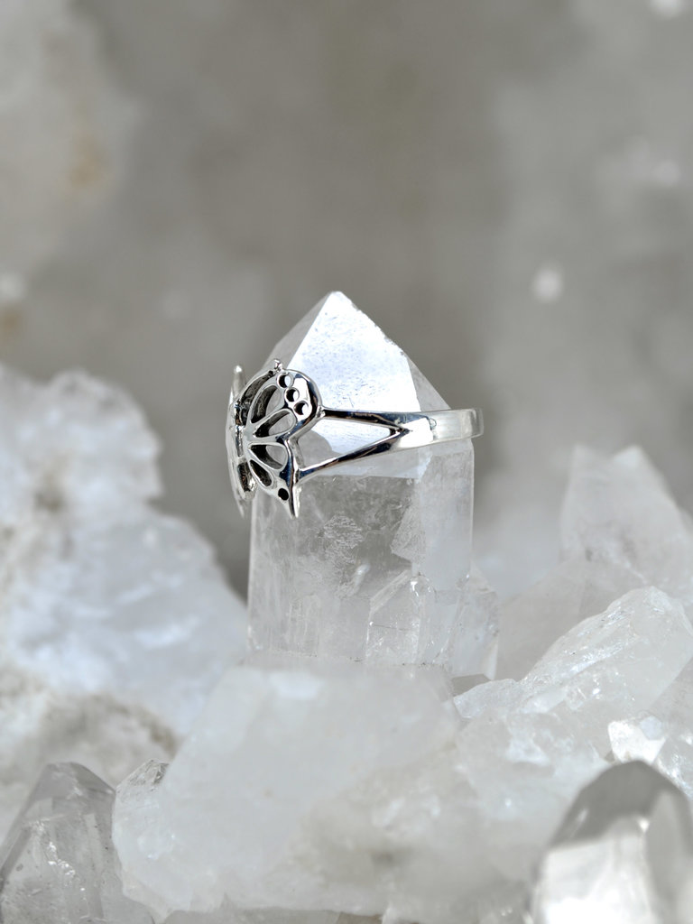 Cut-Out Butterfly Silver Ring