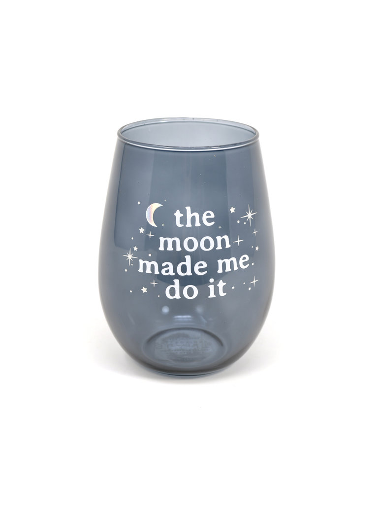 "Moon Made Me" Stemless Wine Glass