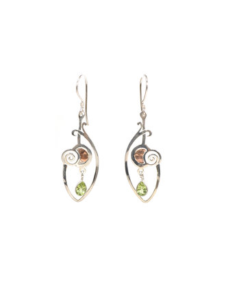 Peridot Swirls Earrings Peridot Swirls Earrings