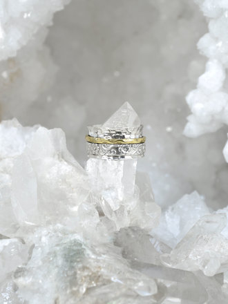 Floral Sterling Fidget Ring Floral Sterling Fidget Ring
