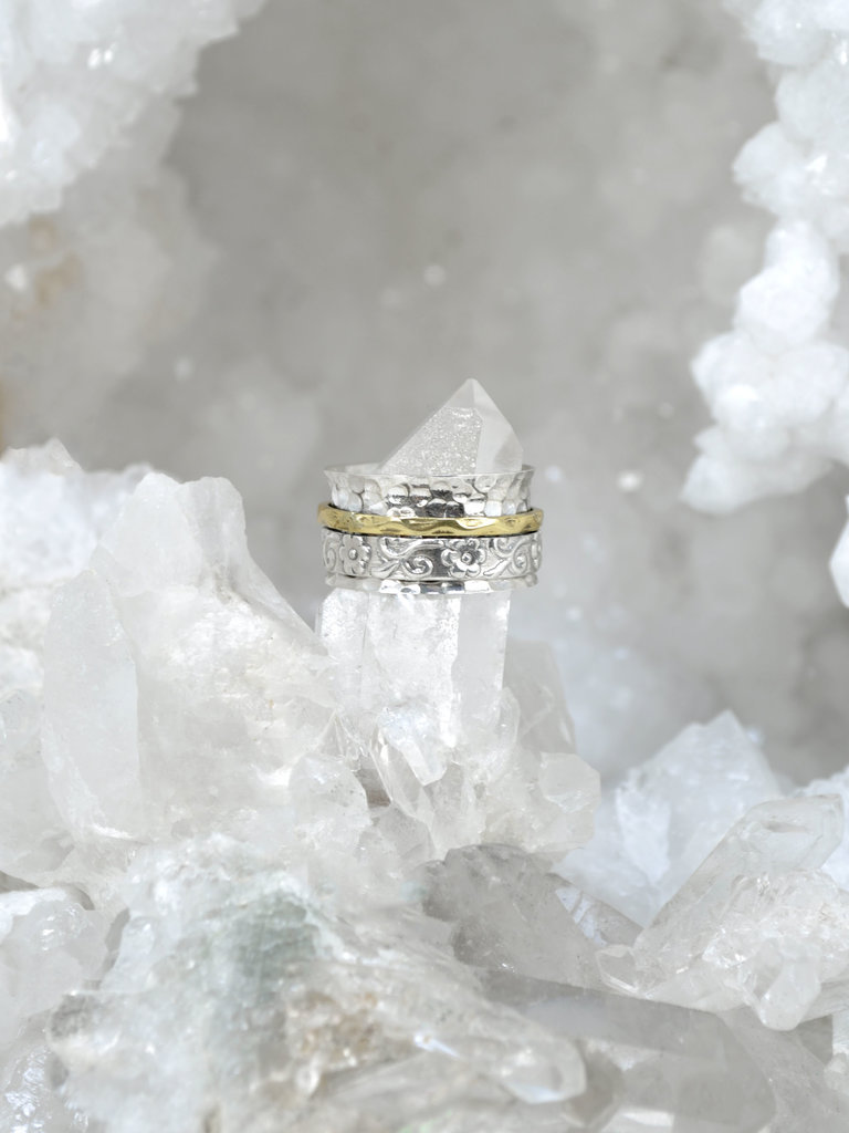 Floral Sterling Fidget Ring