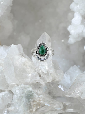 Malachite Crescent Ring Malachite Crescent Ring