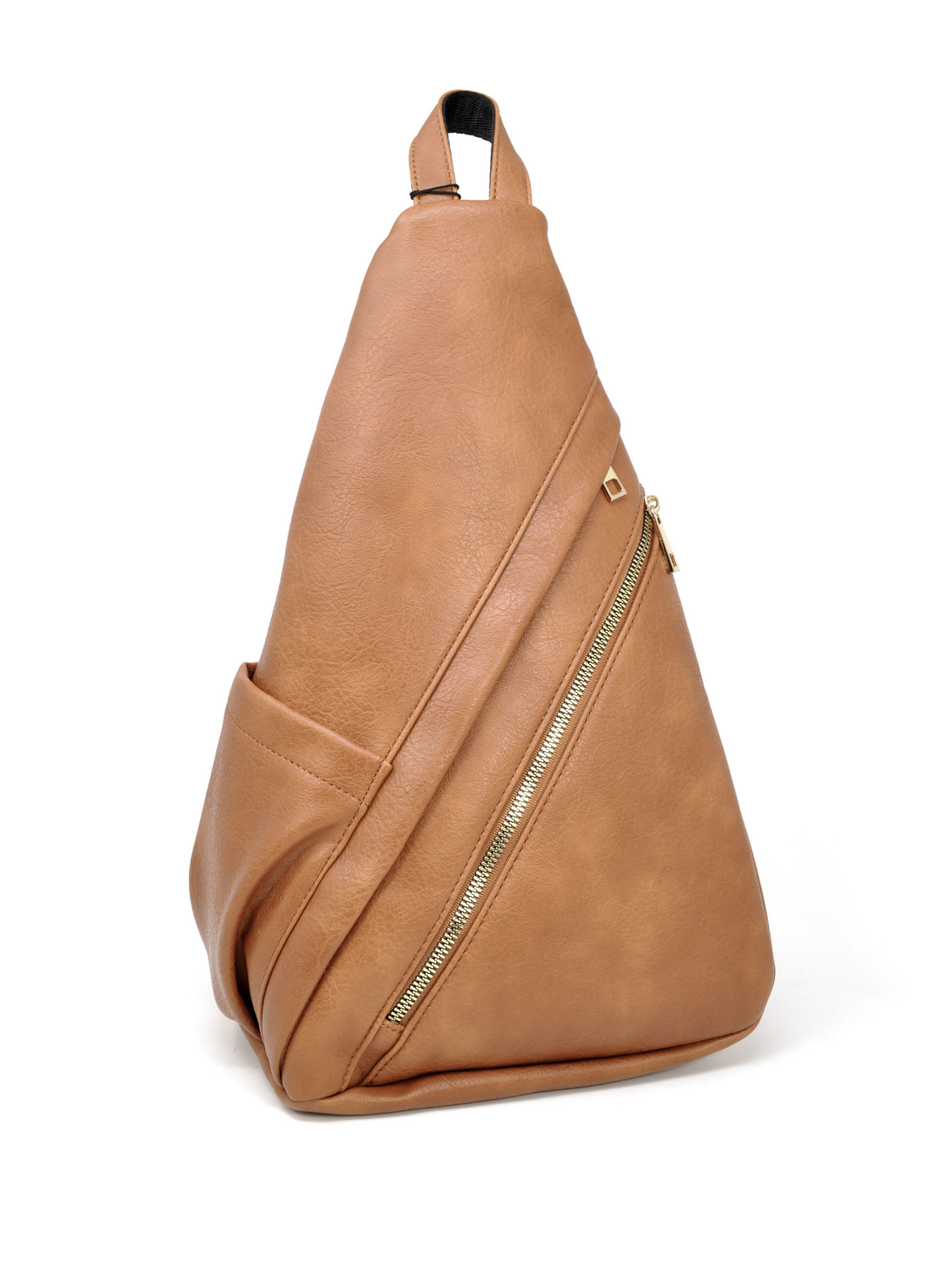 triangle leather backpack