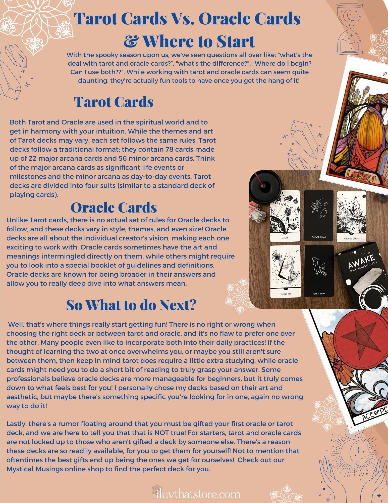 Oracle Cards vs Tarot Cards: What’s the Difference?