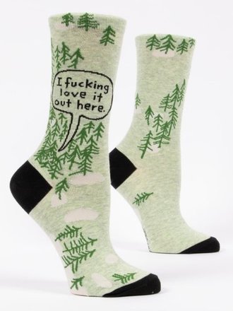 Blue Q "F*cking Love It Out Here" Women's Crew Socks Blue Q "F*cking Love It Out Here" Women's Crew Socks