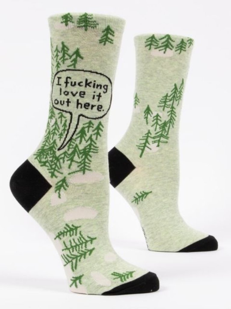 Blue Q "F*cking Love It Out Here" Women's Crew Socks