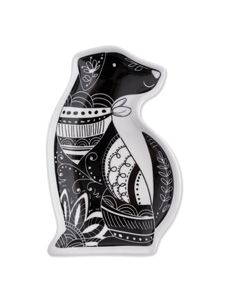 Karma Gifts Dog B+W Shaped Trinket Dish Karma Gifts Dog B+W Shaped Trinket Dish