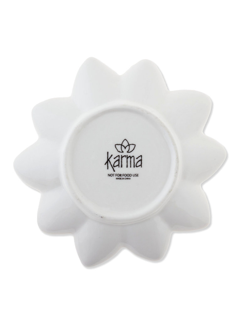 Karma Gifts Flower B+W Shaped Trinket Dish