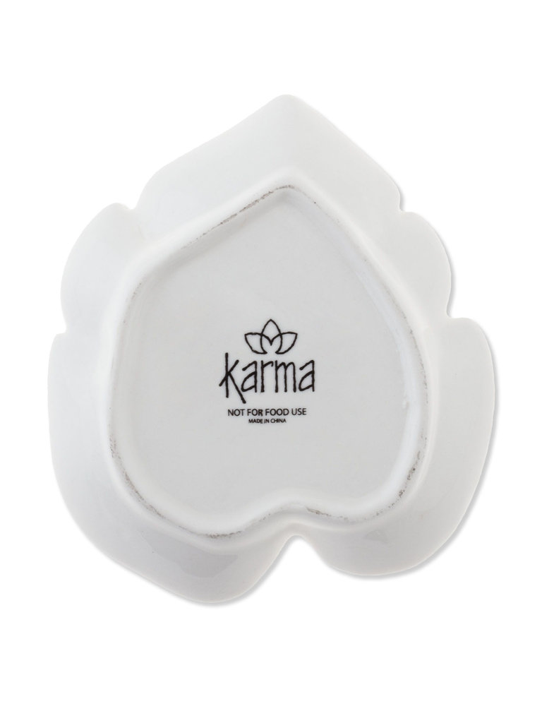 Karma Gifts Monstera Leaf B+W Shaped Trinket Dish