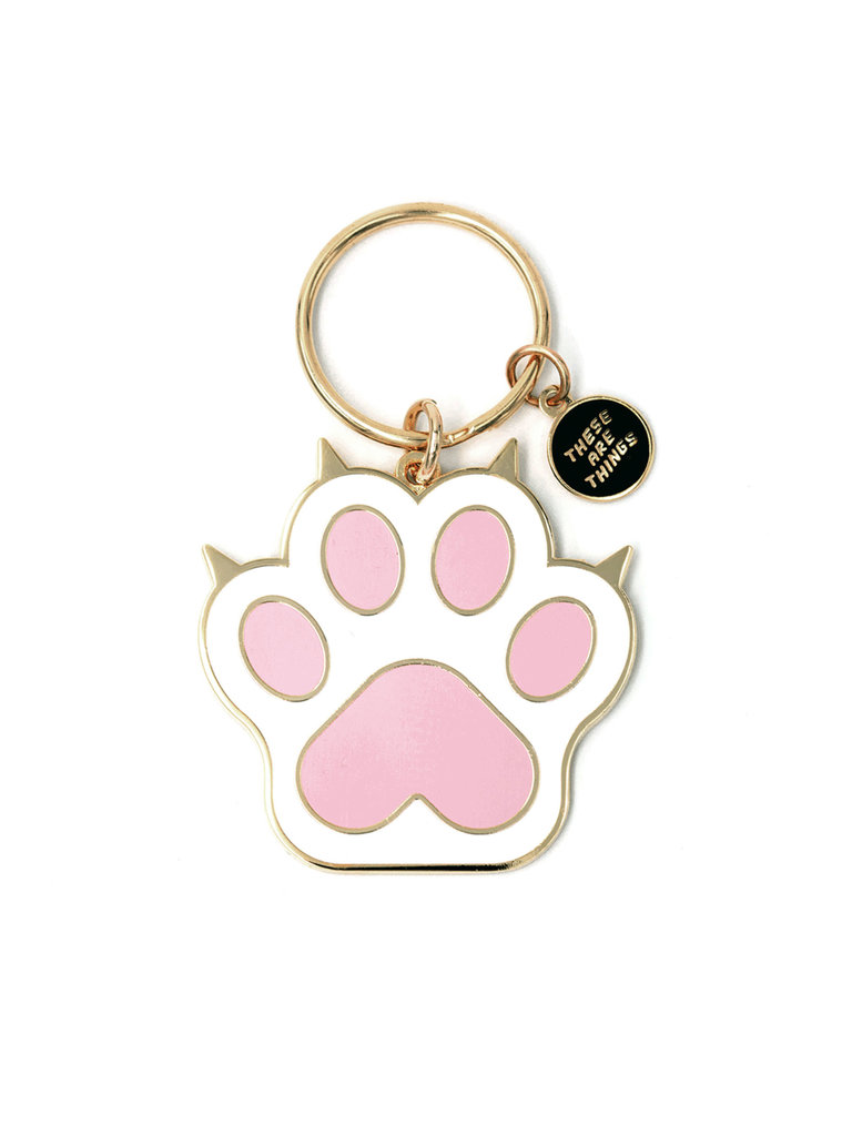 These Are Things Cat Paw Enamel Keychain